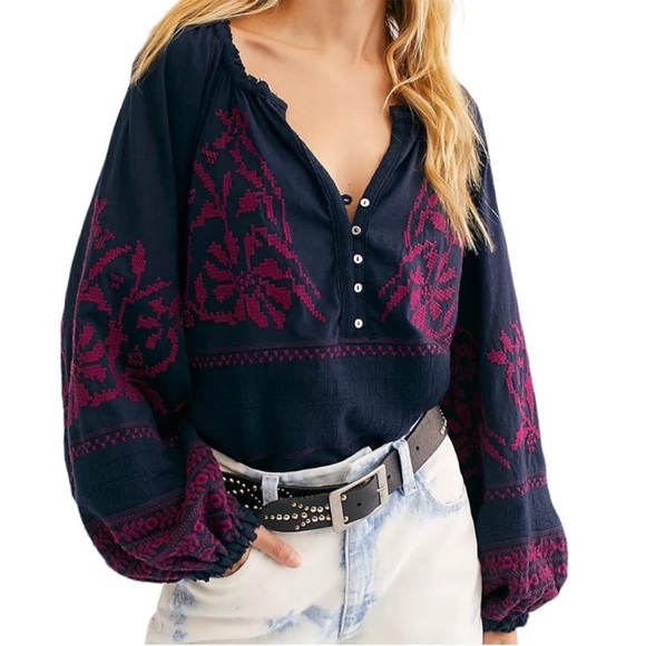 Free People Boho Blouse - Picture 1 of 2